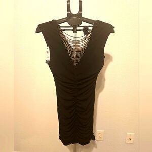 NEW! NWT little black beaded cocktail dress size medium